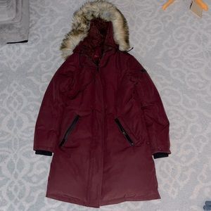 Jacket, Sam Edelman Maroon Parka - medium